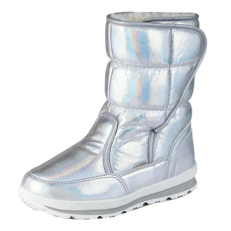 Online 2018 de las mujeres de invierno nieve botas de zapatos de algodón impermeable y antideslizante calzado