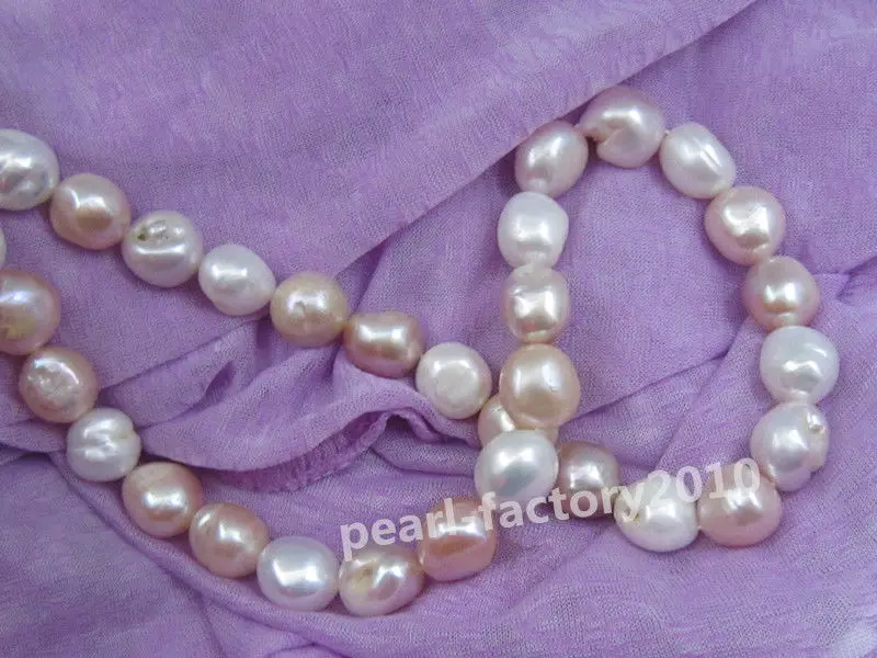 

19" 18" 14X12 MM SOUTH SEA NATURAL multicolor PEARL NECKLACE 14K CLASP (0926)