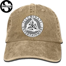 SAMCUSTOM Illuminati God's жесты 3D креативная индивидуальность Промытые джинсовые шапки осень лето для мужчин и женщин Гольф Sunblock хоккейные кепки