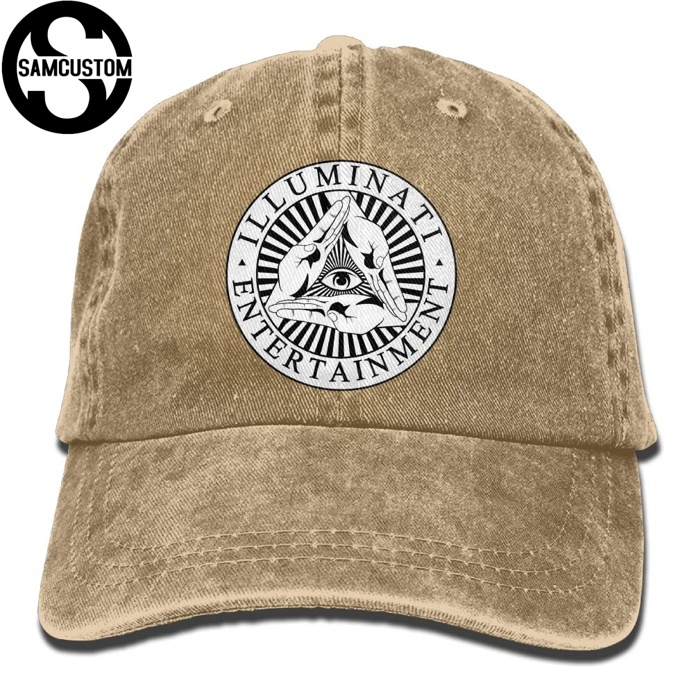 Мужские и женские джинсовые шапки SAMCUSTOM Illuminati God's gesture 3D креативные кепки для