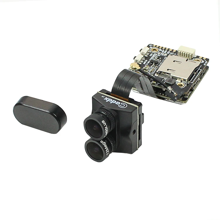 Caddx Tarsier 4K 30fps 1200TVL двойной объектив супер WDR WiFi мини FPV камера HD запись DVR двойной аудио OSD для RC гоночный дрон - Цвет: Black