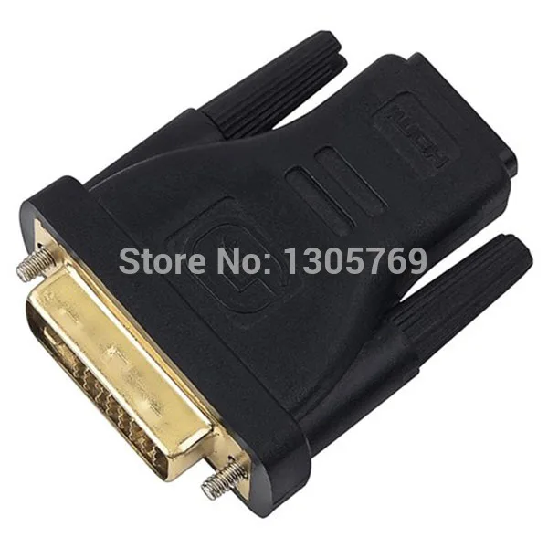 DVI 24+ 1 штекер в HDMI Женский Золотой преобразователь адаптер 100 шт./партия