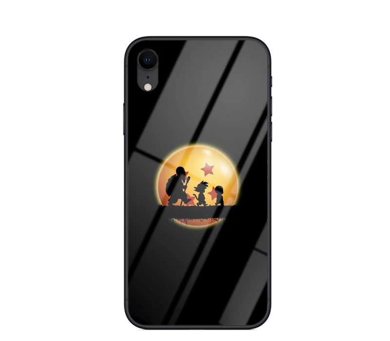 Glass TPU New Saiyan Vegeta Dragon Ball Z Son Goku Case For iPhone XR X XS MAX 7 8 6 6S plus Super Luxury Glass Cover For iPhone 11Pro Max - Color: Glass TPU