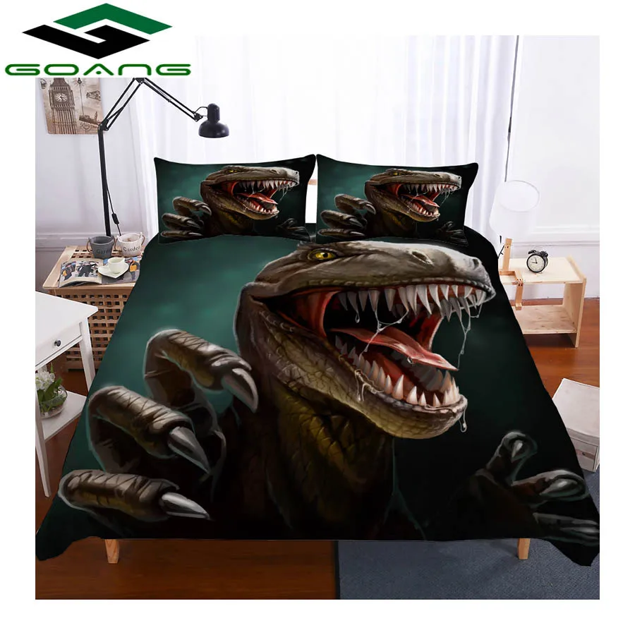 GOANG домашний текстиль 3d постельное белье пододеяльники и наволочки 3 шт. детские постельные принадлежности 3d цифровая печать динозавр