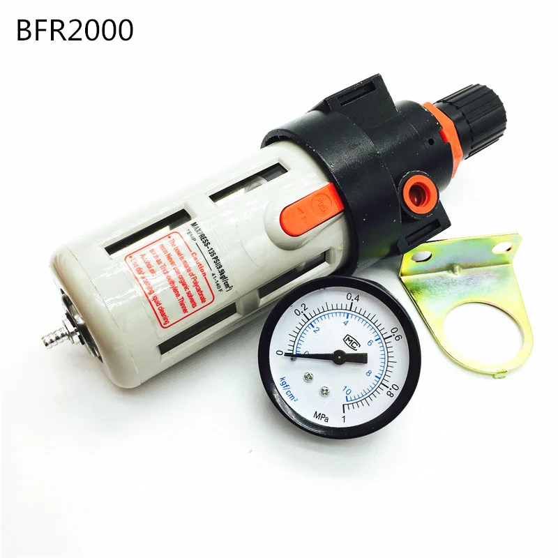 Comprar Bfr 2000 filtro de aire regulador compresor PT1 4 reductora Válvulas separación del agua del aceite + traje calibre