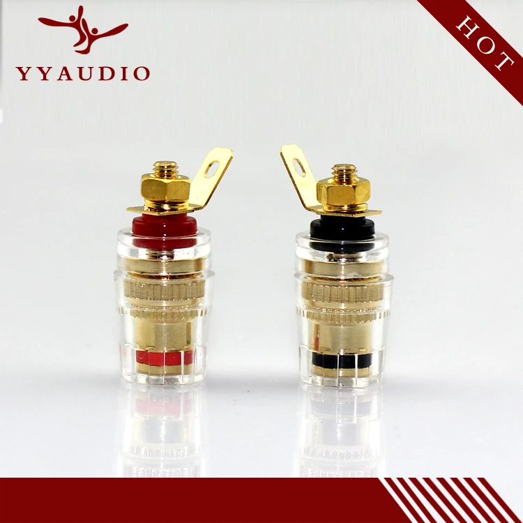 

YYAUDIO Brand NEW 2Pcs Amplifier Speaker Terminal Binding Post 4mm Banana Plug Jack Connector 32mm