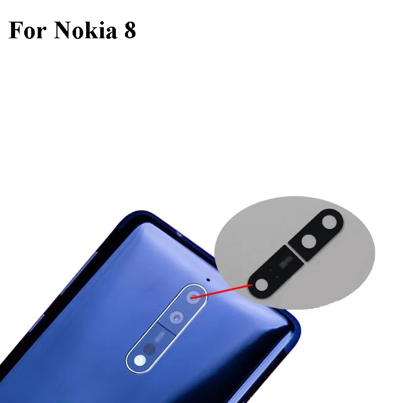 

1PCS for Nokia 8 TA1004 TA1052 TA-1004 TA-1052 Rear Back Camera Glass Lens Cover Replacement Cell Phone Nokia8 Repair Parts