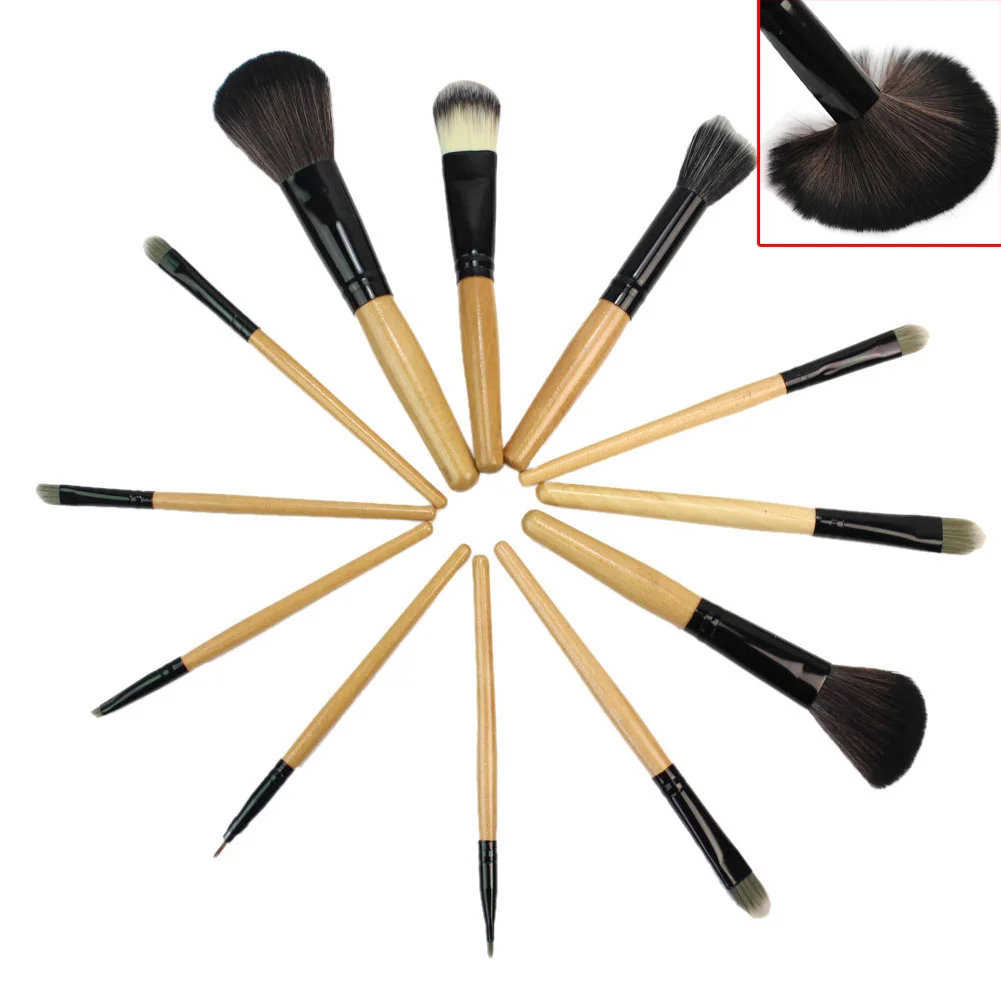 1 компл. 12 шт. Косметика Make Up ресниц Подводка для глаз Косметическая пудра Расчёски для волос комплект для Для женщин леди