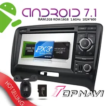 Car DVD Players 7” Android 7.1 for Audi TT 2006-2011 WANUSUAL Auto Bluetooth-enabled GPS Navigation PC Ram 2G Wifi 3G Radio