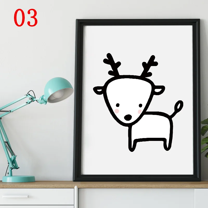 Nordic-Posters-Nursery-HD-Prints-For-Baby-Room-Painting-Cute-Cow-Deer-Animal-Wall-Art-Canvas (3)