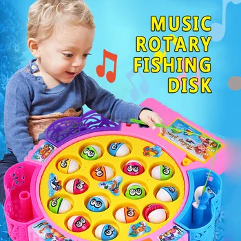 

1 Set Magnetic Fishing Toys For Baby Rotating Musical Educational Toys Fishing Rods Board Game Children Birthday Christmas Gift