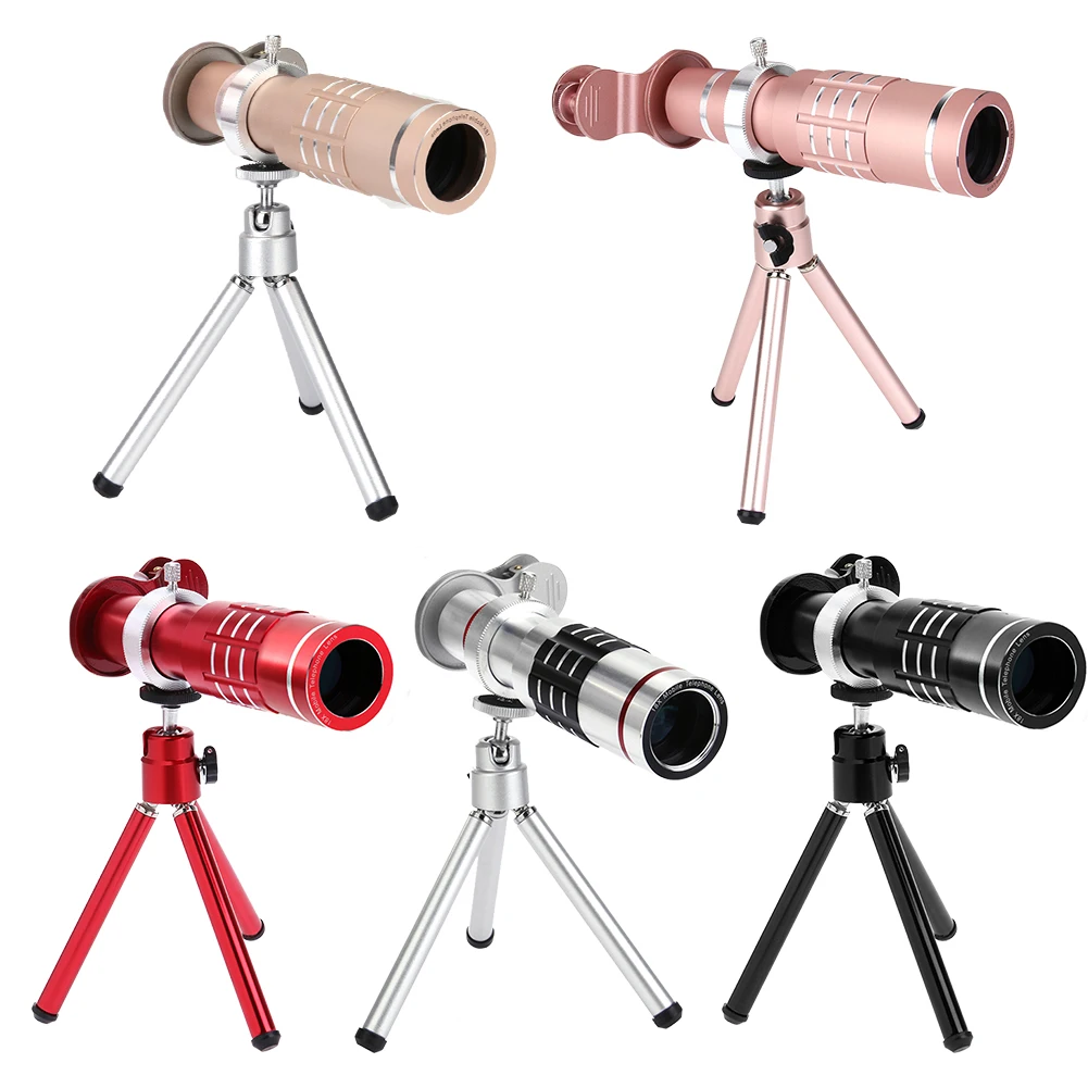 

For Phone Aluminum Tripod Tripode Gorillapod 18X Zoom Phone with Telescope Telephoto Camera Lens for watching games