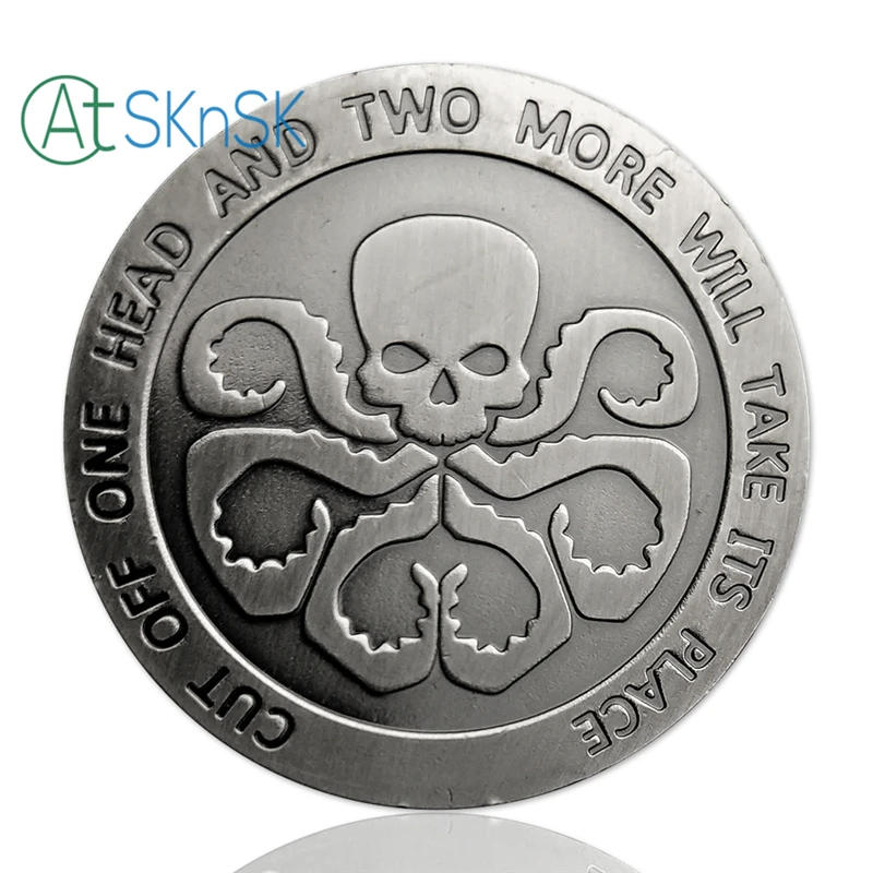 Agents Of Shield/Hydra 2 sided coin with plastic coin holder 