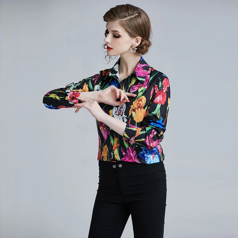  2019 Long Sleeve Shirt Women Plus Size Top Blouse Womens Tops And Blouses Ladies Casual Print Vinta