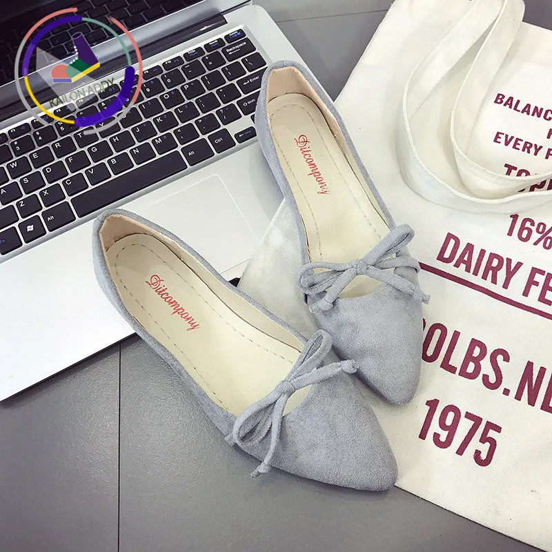 

KAILON ADDY Spring and Summer 2019 New Women's Shoes Wild Flat with Casual Shoes Bow Fashion Shoes Women's Flat Shoes