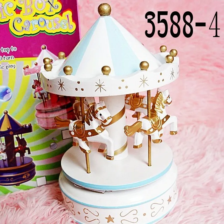 Музыкальная шкатулка с вращением лошади подарок на день рождения игрушка