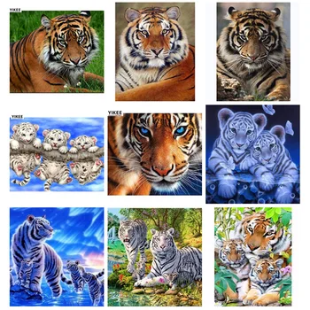 

3d diamond painting,white tiger,full,square,5d,diy,diamond mosaic,diamond embroidery animal NEW TOOL