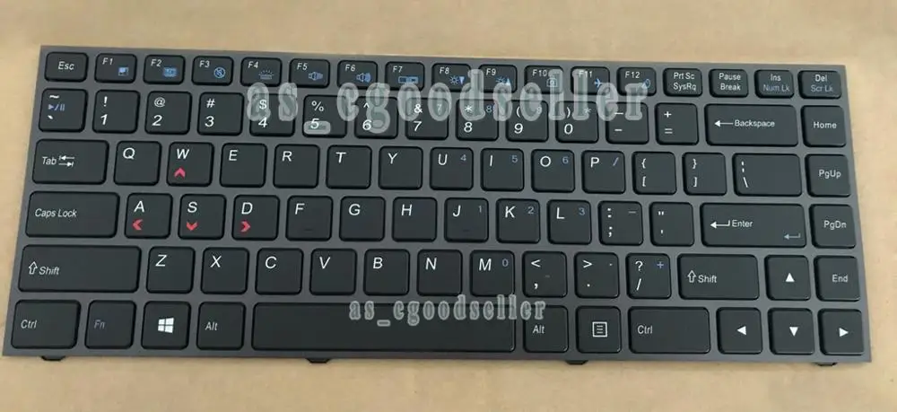 Американский Английский QWERTY клавиатура для Clevo P640RF P641RF P640RE P640HK1 P641HK1 P641HJ Sager NP8640 ноутбук, с подсветкой, черная рамка