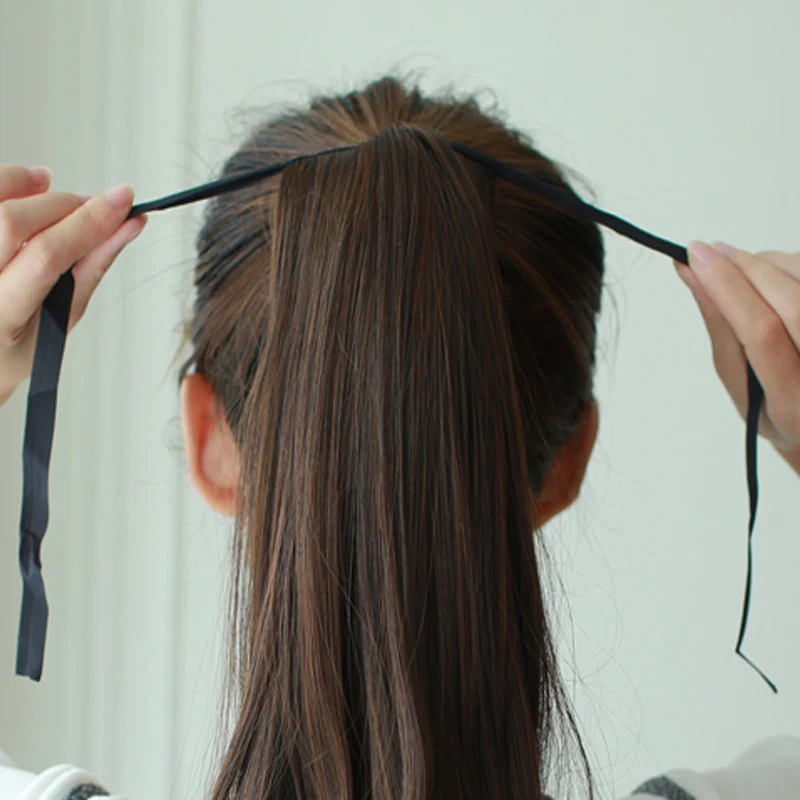 SHANGKE Long Wavy Ponytail Natural Fake Hair Tails Women Heat Resistant Synthetic Ponytails Women Fault Hair Pieces Hairstyle