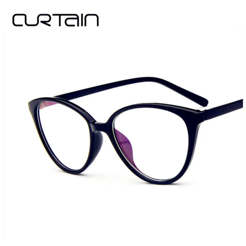 

Curtain Vintage Trendy Computer Glasses Women Plain Decorative Eyewear Multicolor Cat Eye New Ultra-light Frame Reading Glasses