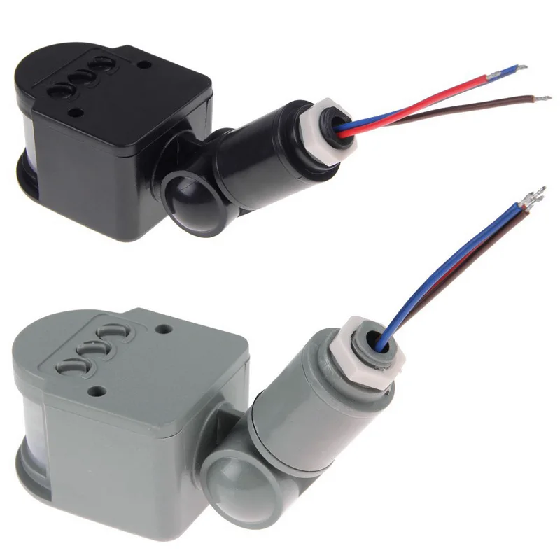 180 Degree Rotated Automatic Infrared PIR Motion Sensor Switch for LED Light AC 90V ~ 240V 3 colors for Outdoor