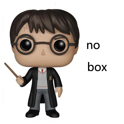 Harry01 no box Funko Pop Movie Magic Гарри Поттер Гермиона Рон Добби Луна Moody Bellatrix Дамблдор 10 см Виниловая кукла Фигурка модель игрушки - Цвет: Harry01 no box