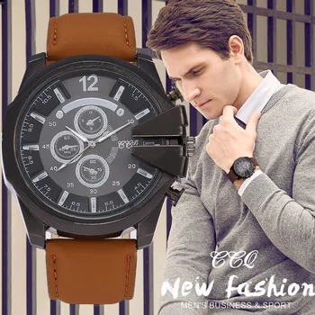 

CCQ Men Watches Top Luxury Popular Brand Watch Man Quartz Black Watches Men Clock Men's Watch Clock Relogio Masculino Hot