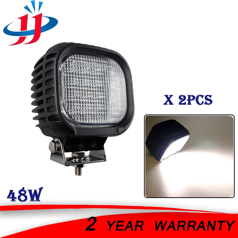 2 x 48W Led Work Light flood lamp Headlight Offroad Boat for Truck SUV