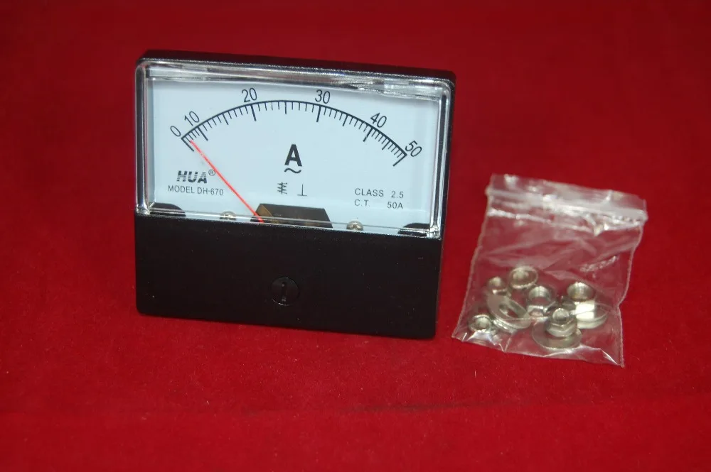 1PC DC 0-40A Analog Ammeter Panel AMP Current Meter 60*70MM with Shunt