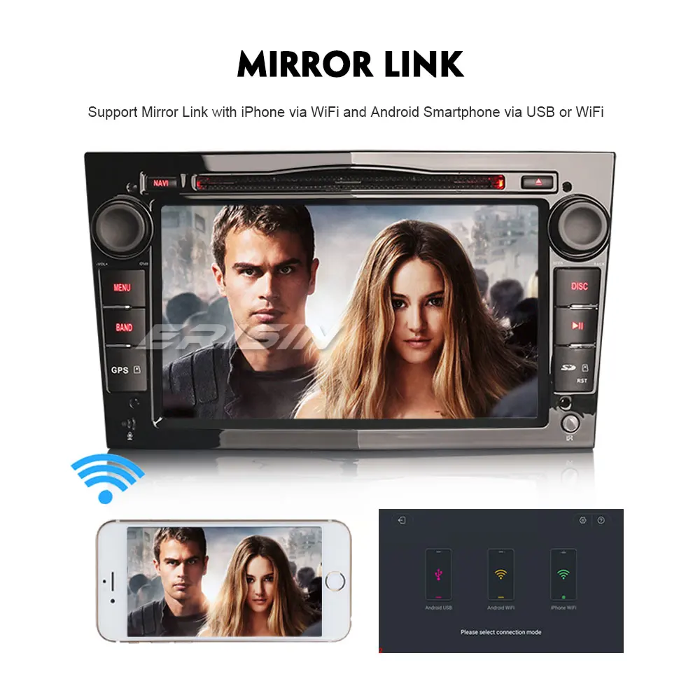 Sale Erisin ES7460P 7" HD Android 8.0  4G RAM Car DVD DAB+ GPS Sat  OBD for Opel Vauxhall Vextra Astra Corsa 3