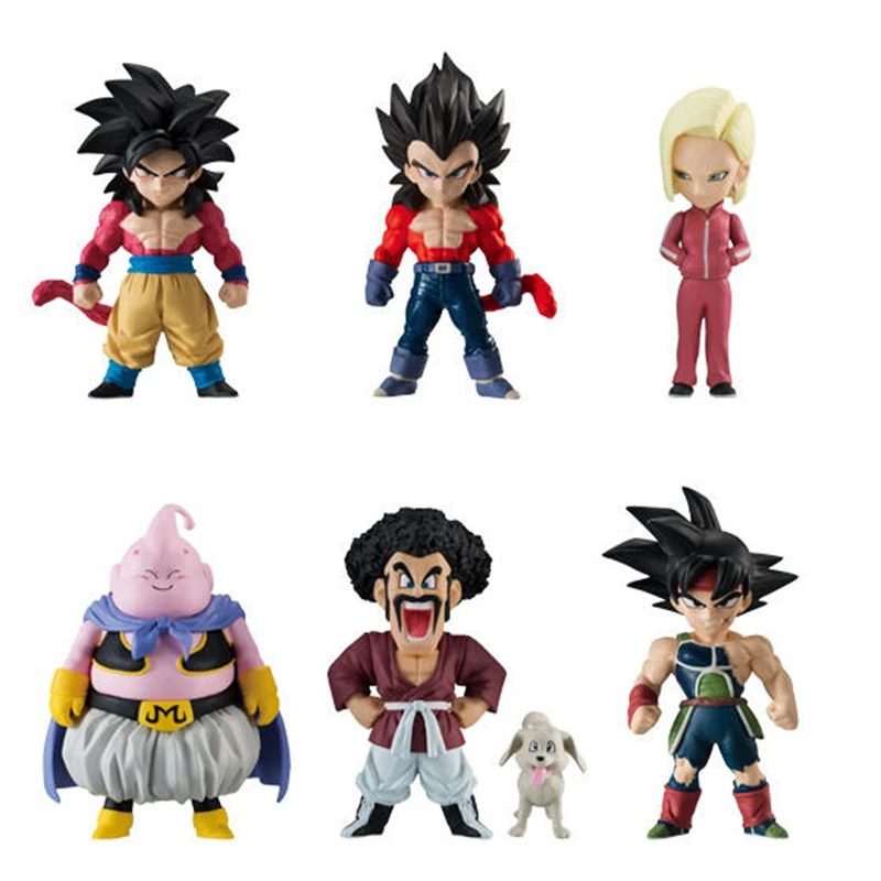 

WSTXBD BANPRESTO 6pcs/Set Dragon Ball Z DBZ Adverge 7 SSJ4 Goku Vegeta Android No.18 Bardock PVC Figure Toys Figurals Dolls