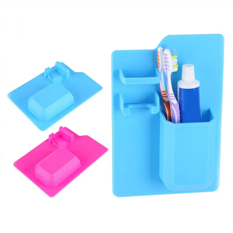 Silicone Bathroom Organizer Toothbrush Holder Silicone toothbrush