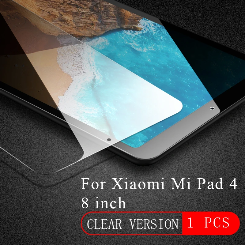 9H закаленное стекло для Xiaomi Mi Pad 4 Tablet 8 дюймов Защитная пленка для экрана для Xiaomi Mi Pad 4 Plus 10 дюймов закаленное стекло - Цвет: 8.0 inch Clear 1pcs