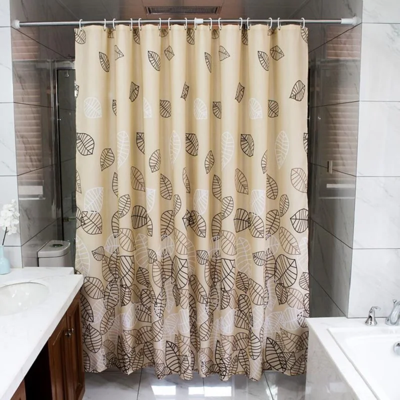 Modern shower curtain Waterproof Eco Friendly shower curtains Leaves