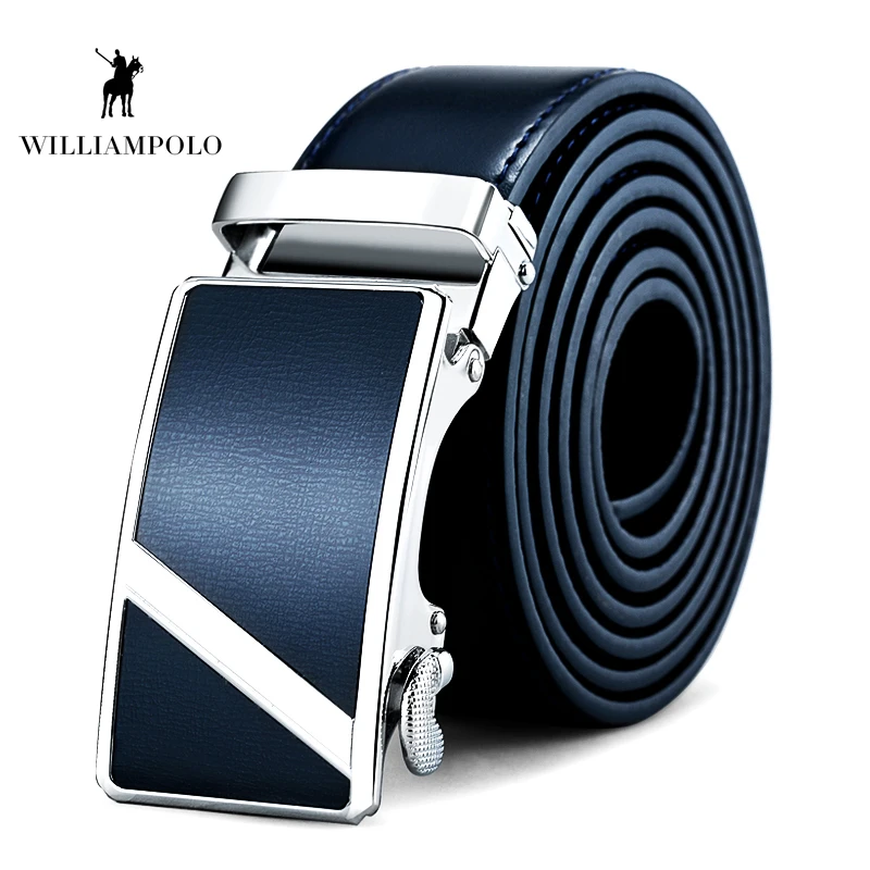 

Williampolo 2019 High Quality Automatic Ratchet Buckle Cow Genuine Leather Belts For Men Luxury Brand Wide 105-125CM PL047P