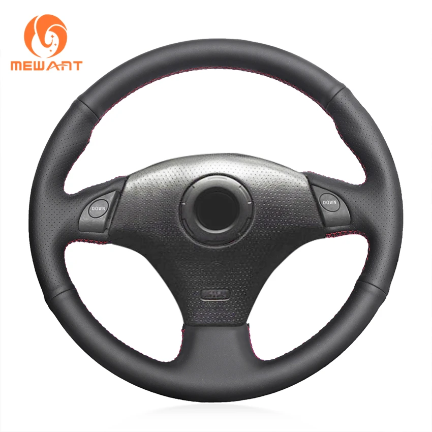 MEWANT Black Genuine Leather Car Steering Wheel Cover for Toyota RAV4 1998-2003 Corolla 2001 Celica 1998-2005 MR2 2000-2004 MEWANT Black Genuine Leather Car Steering Wheel Cover for Toyota RAV4 1998-2003 Corolla 2001 Celica 1998-2005 MR2 2000-2004