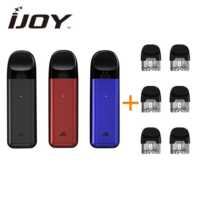 

IJOY AI POD Vape Kit 15W 450mAh Battery 1.6ohm 2ml Vape Pod Cartridge Starter Pen VS justfog minifit C601 Electronic Cigarette