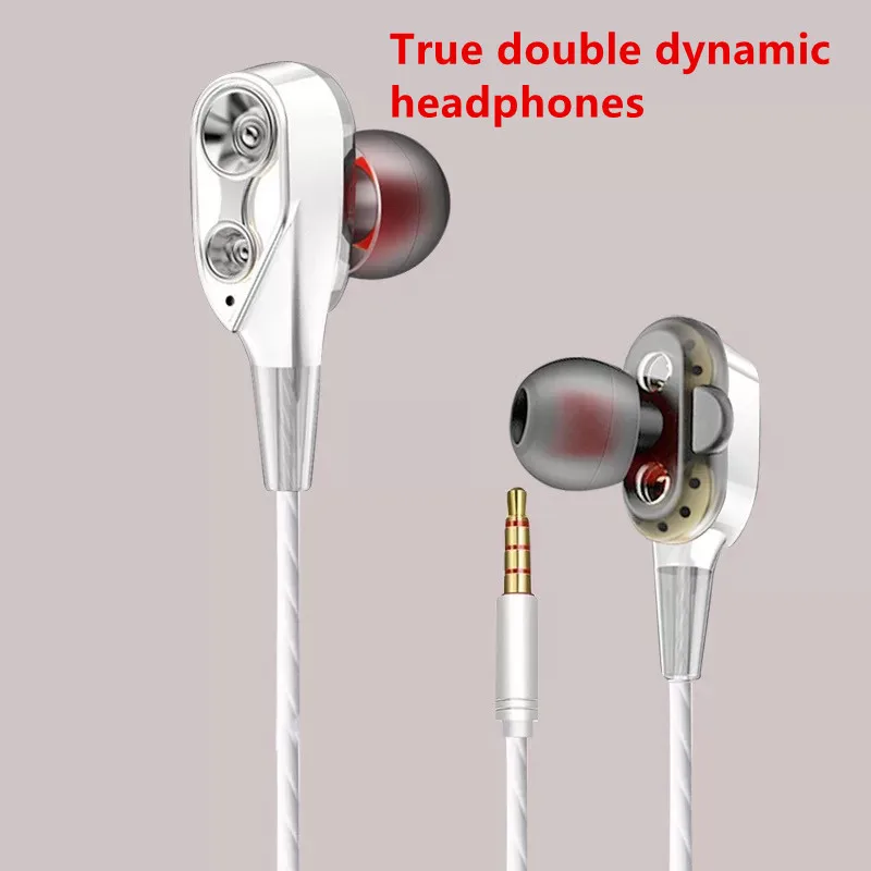 

CHEORHOIG Earphones Mini Dual Driver Extra Bass Turbo Wide Sound gaming headset mp3 DJ Field Headset fone de ouvido auriculares