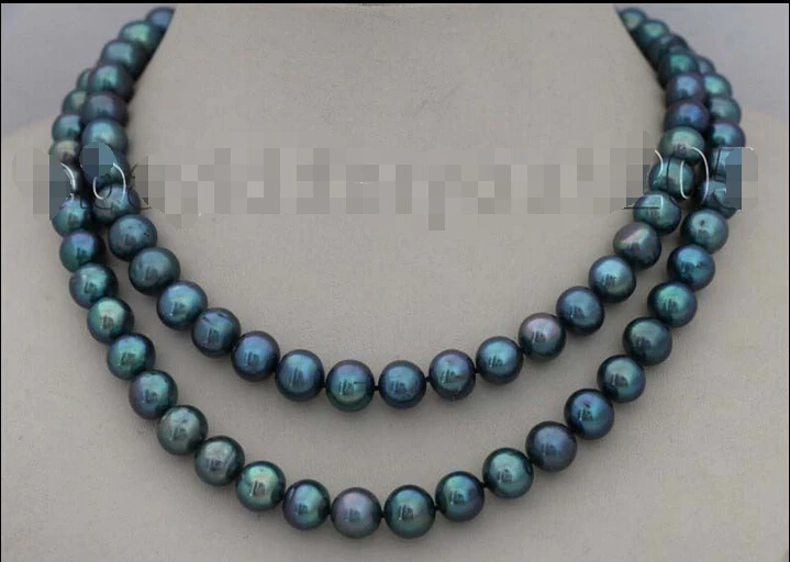 

FREE SHIPPING>>>@@ > 33" Genuine Natural 10mm Peacock Round pearl Necklace 18kgp #f1910! ^^^@^Noble style Natural Fine jewe &