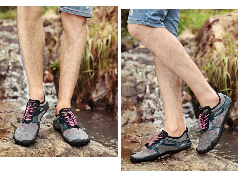 Водонепроницаемая обувь унисекс пляжные сандалии Для мужчин восходящий Быстросохнущие кроссовки Для женщин быстросохнущая река море