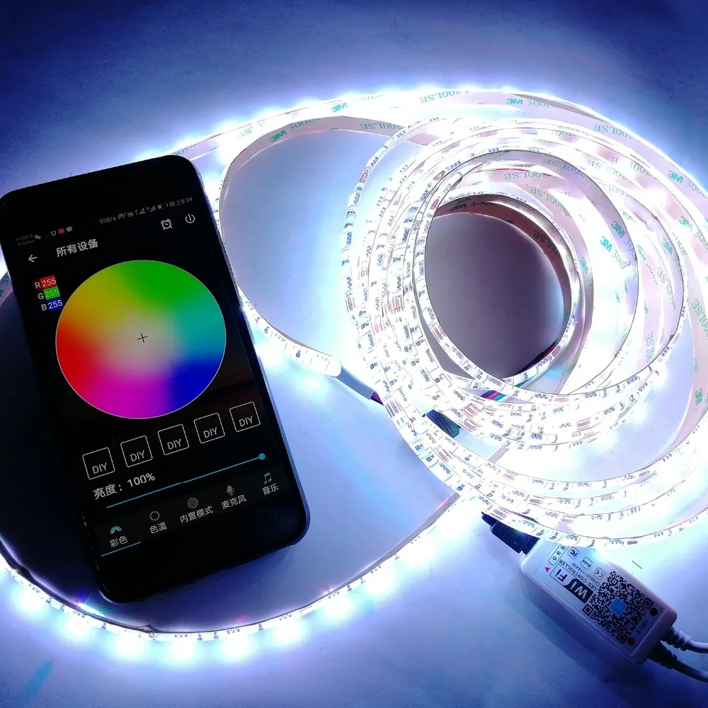 5050 tipo Queda Led com 5 Eua e ue e reino Unido e au Wi fi Inteligente Lâmpada m 300 Lâmpadas à Prova d' Água Cola Sete Colorido Lâmpada Bar 12 Lâmpada LED com 5 m 300 Lâmpadas