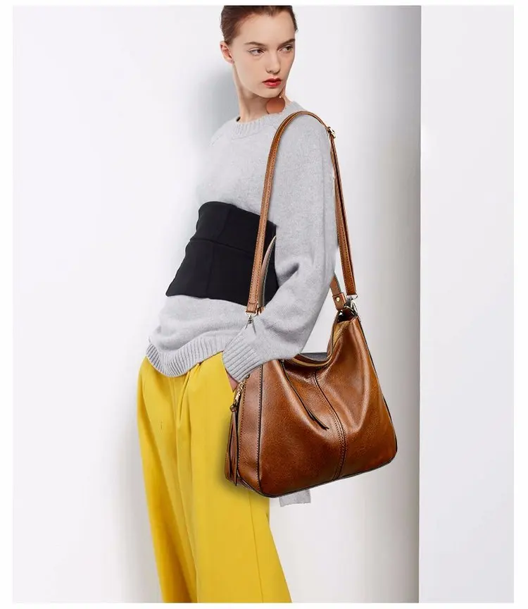 Сумка на плечо женская дизайнерская сумочка высокого качества Женская сумка-хобо мягкая искусственная кожа большие сумки через плечо для женщин