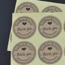 100 шт./лот, самоклеящиеся наклейки с надписью «Thank You love», диаметр 3 см, для рукоделия, бумажные бирки для подарков/тортов/конфет