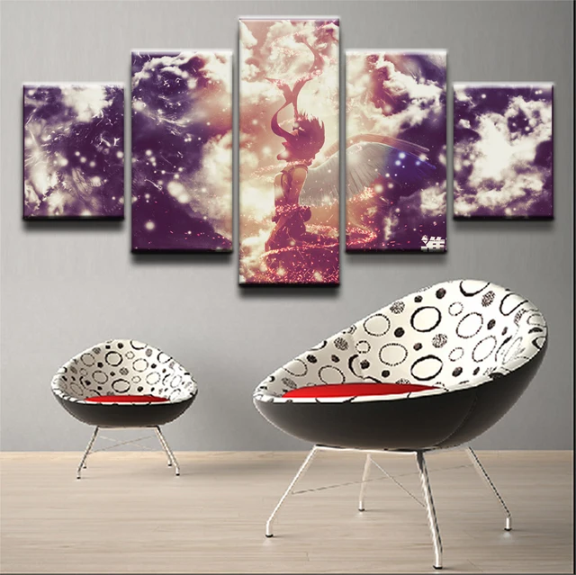 5 Panel On An Mikasa Ackerman Modern Home Wall Decor 5 Panel On An Mikasa Ackerman Modern Home Wall Decor Canvas Picture Art Hd Print