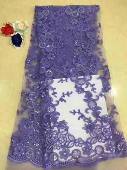 

2019 NEW 8 colors Sparkly sequins on Mesh embroidery Lace Sequin Fabric For dress/Clothes/Events dress lace fabric 5 yard