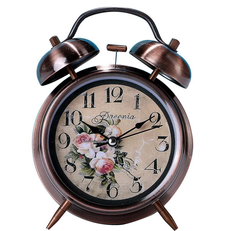 

Creative Silent 4 Inch Alarm Clock Simple Bedroom Rose Gold Desktop Clock Light Metal Bell Clock Best Selling 2019 Products NZ15