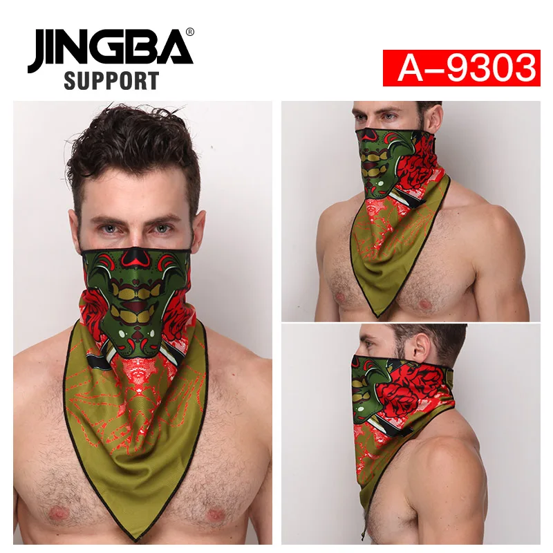 JINGBA поддержка Многофункциональный Спорт на открытом воздухе Велоспорт Бандана Маска Для Лица Шарф рыболовная маска для лица дропшиппинг - Цвет: A-9303
