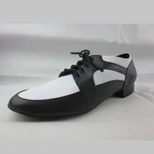 Mix Color Black White Men Latin Dance Shoes Salsa Soft Outsole Lace Up Ballroom Shoes Man Dance Sneakers Legend Low Square