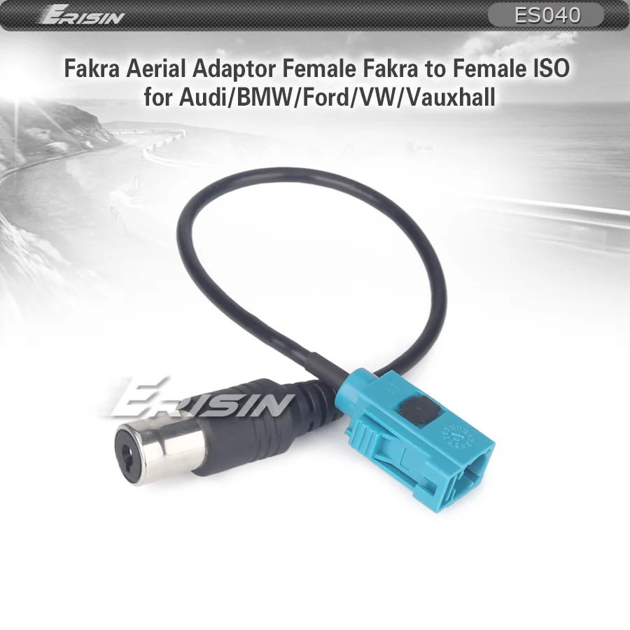 Erisin ES040 женский Fakra женский ISO воздушный адаптер для VW/BMW/AUDI/FORD/MERCEDES/OPEL