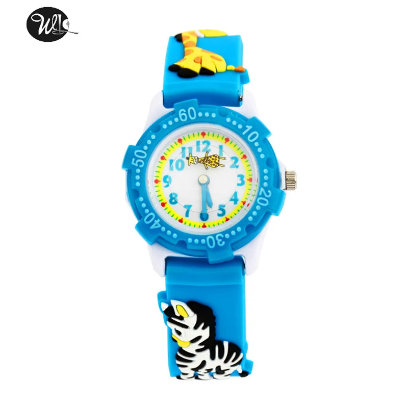 

Your child gift quartz environmental watch strap watch zebra cartoon 3D watch pointer fashion electronic watch waterproof
